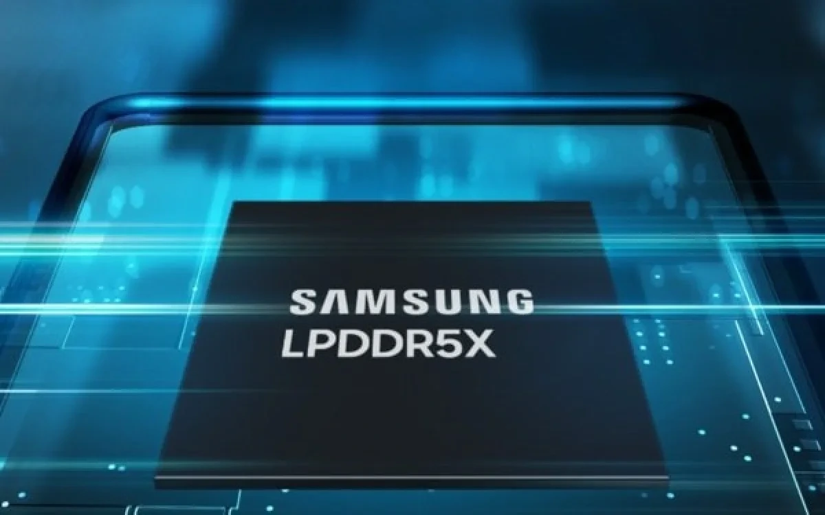 Samsung LPDDR5X bellek yongasını gösteren görsel
