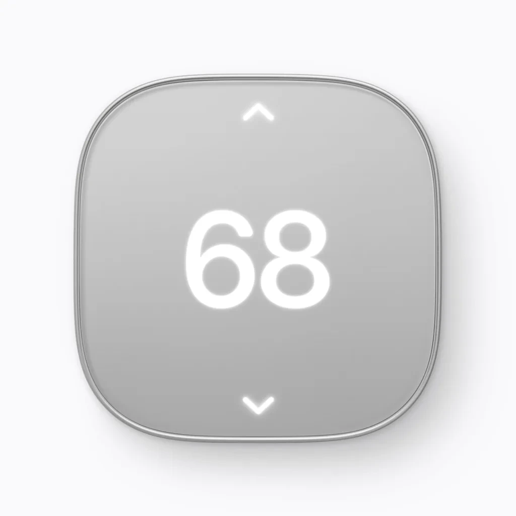Schneider Home Smart Thermostat termostat ekranında 68 derece değeri