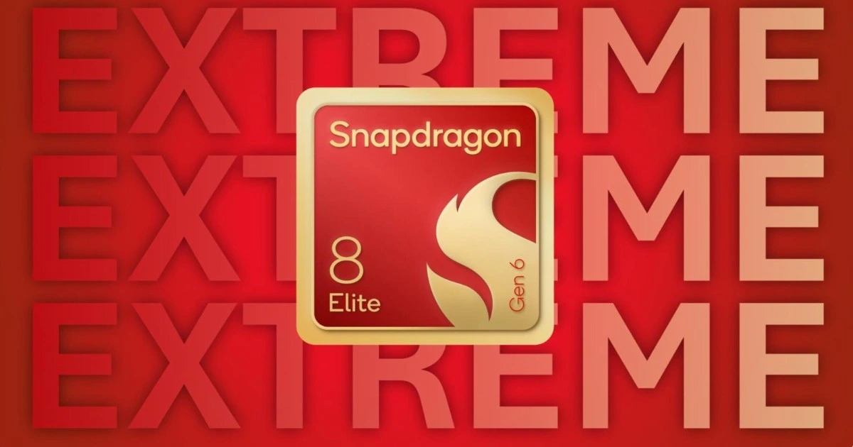 Snapdragon 8 Elite Gen 6 işlemci görseli, arka planda Extreme yazıları