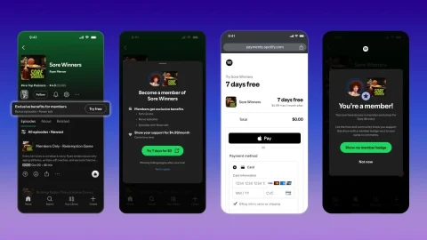 Spotify Memberships ile podcast yayıncıları gelirin yüzde 90’ını alacak
