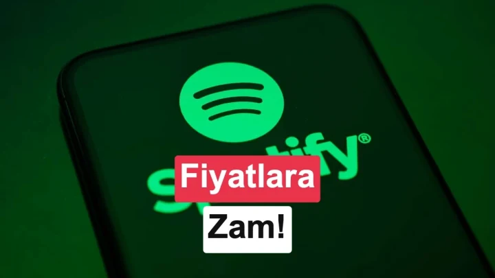 Telefon ekranında Spotify logosu