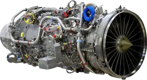 TEI TF6000 turbofan motorunun teknik görünümü