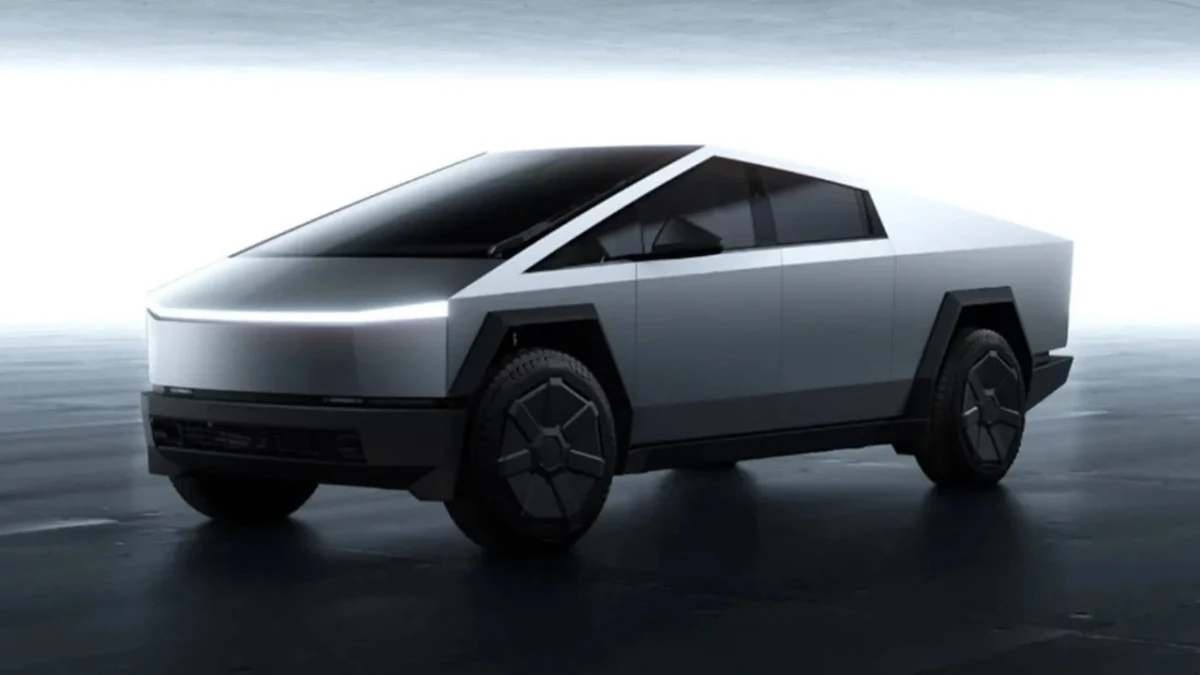 Tesla Cybertruck’ın gri renkli dış görünümü