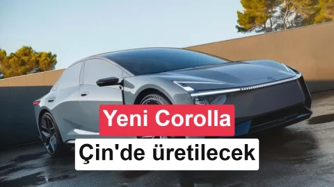 Toyota’nın Çin’de üretilmesi planlanan yeni Corolla tasarımını gösteren otomobil görseli