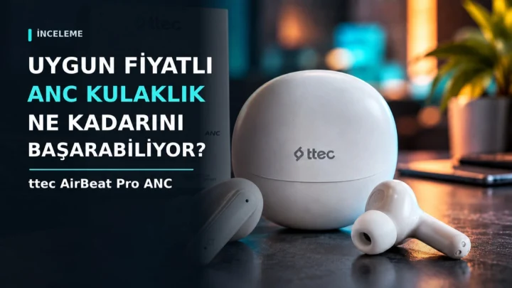 ttec AirBeat Pro ANC kablosuz kulaklık ve şarj kutusu