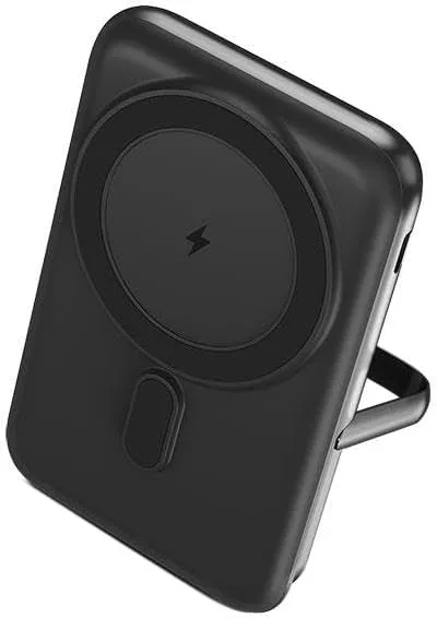 Ayaklı siyah ttec manyetik kablosuz şarj destekli powerbank