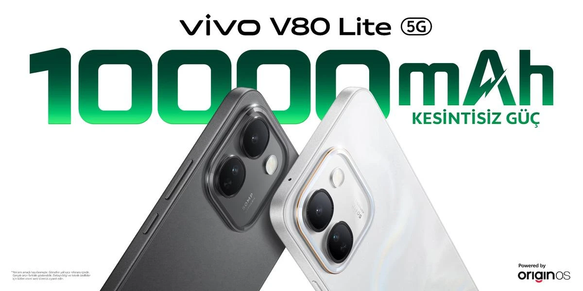 vivo V80 Lite 5G ve 10.000 mAh batarya vurgusu