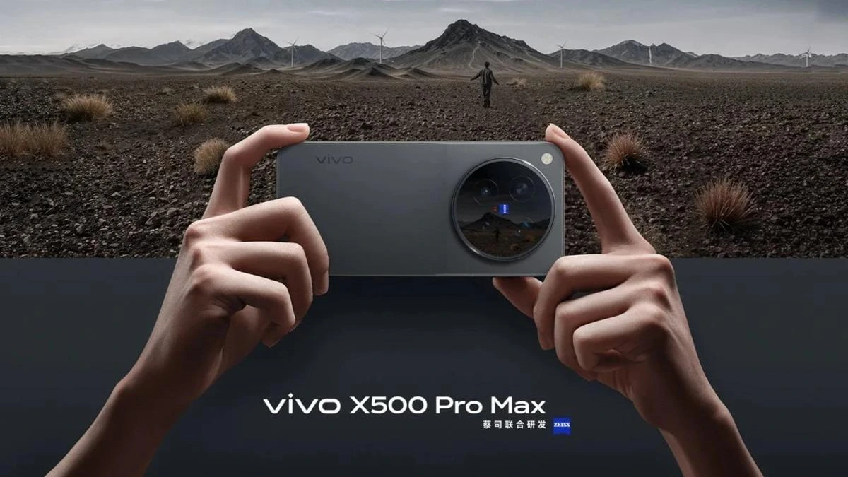 vivo X500 Pro Max ile açık arazide çekim yapan kişi