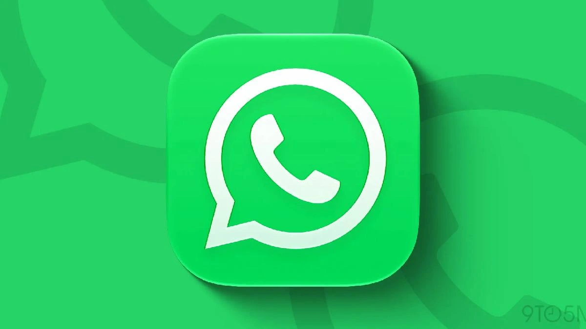 Yeşil zemin üzerinde WhatsApp uygulama simgesi