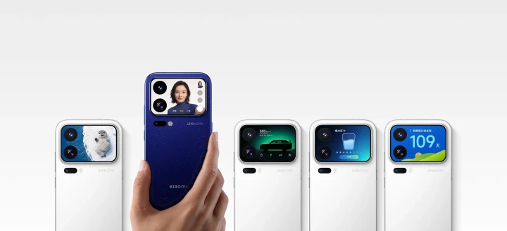 Farklı renklerde Xiaomi 18 Pro serisi telefonların ön ve arka yüzleri