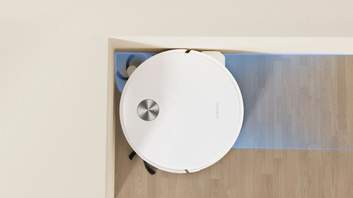 Xiaomi Robot Vacuum 6 bir köşeyi temizlerken