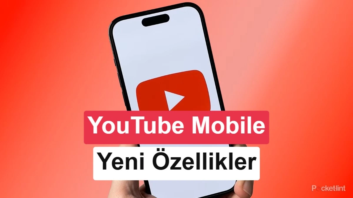 YouTube mobil uygulamasında özel akış oluşturma ve yeni üst menü düzenini gösteren üç telefon ekranı