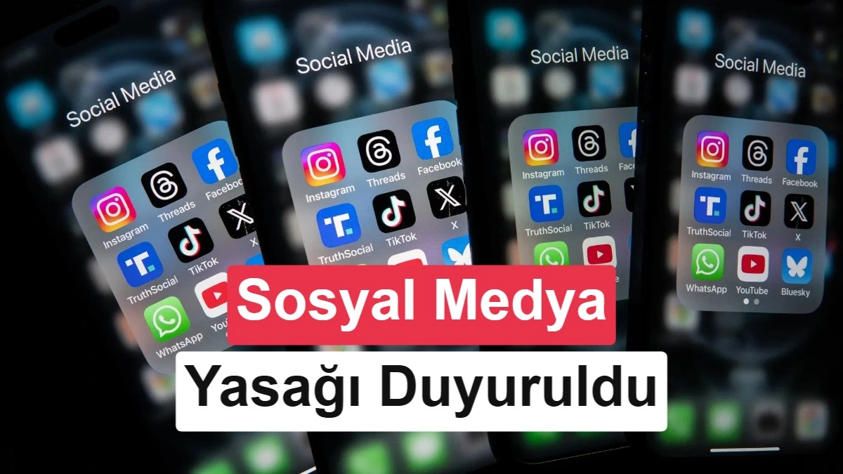 Akıllı telefondaki sosyal medya uygulamalarının üzeri uyarı şeridiyle kapatılmış